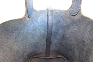 HERMES／エルメス ピコタンＰＭ トリヨンクレマンス ブルー □J刻印 ハンドバッグ 700060130