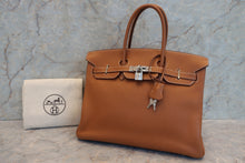 画像をギャラリービューアに読み込む, HERMES／エルメス バーキン35 トリヨンクレマンス ゴールド □I刻印 ハンドバッグ 700070060
