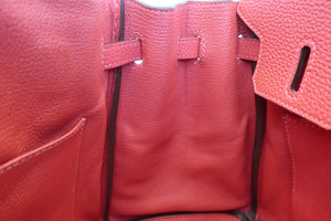 HERMES BIRKIN 25 Togo leather Rouge tomate T刻印 Hand bag 600050145