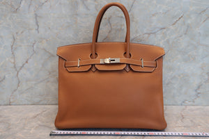HERMES／エルメス バーキン35 トリヨンクレマンス ゴールド □I刻印 ハンドバッグ 700070060