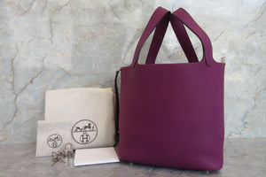 HERMES／エルメス ピコタンロックＭＭ トリヨンクレマンス アネモネ D刻印 ハンドバッグ 700060219