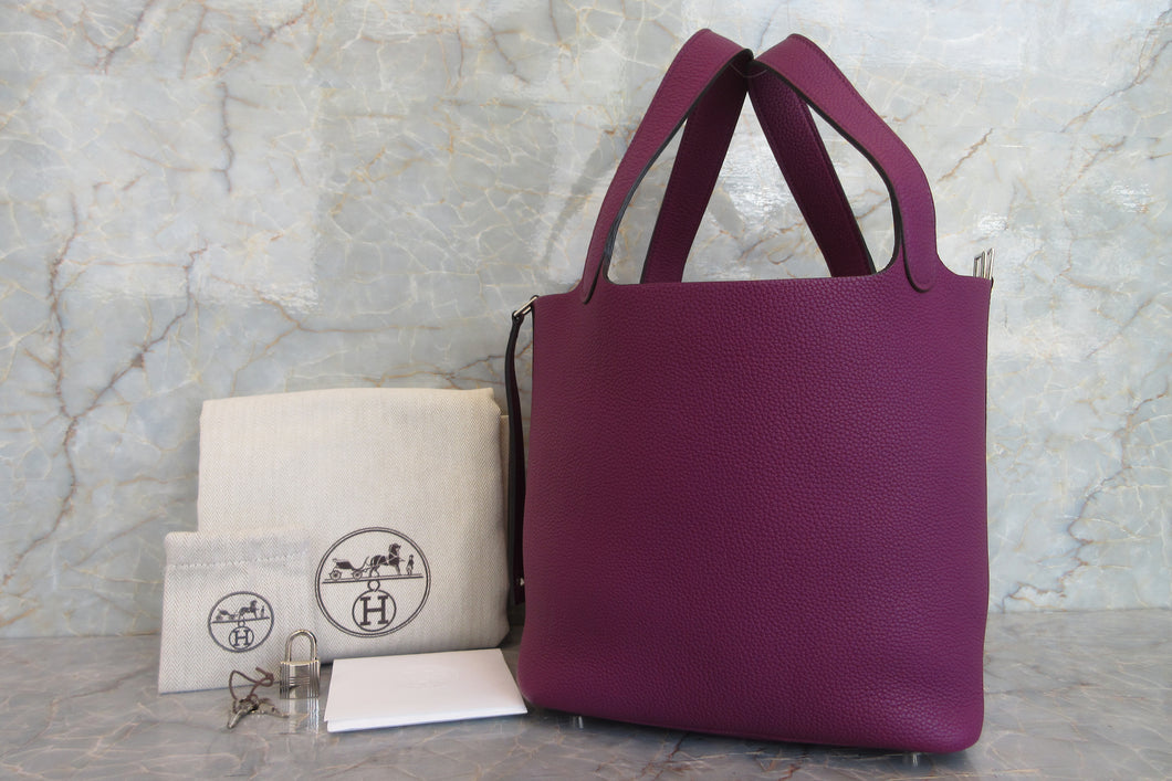 HERMES／エルメス ピコタンロックＭＭ トリヨンクレマンス アネモネ D刻印 ハンドバッグ 700060219