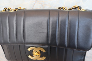 CHANEL/シャネル マドモアゼルチェーンショルダーバッグ ラムスキン ブラック/ゴールド金具 ショルダーバッグ 700090164