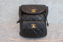 Load image into Gallery viewer, CHANEL Matelasse chain back pack Lambskin Black/Gold hadware Back pack 600090197
