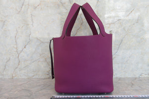 HERMES／エルメス ピコタンロックＭＭ トリヨンクレマンス アネモネ D刻印 ハンドバッグ 700060219
