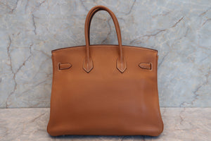HERMES／エルメス バーキン35 トリヨンクレマンス ゴールド □I刻印 ハンドバッグ 700070060