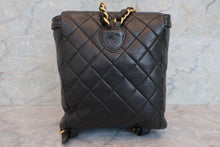 Load image into Gallery viewer, CHANEL Matelasse chain back pack Lambskin Black/Gold hadware Back pack 600090197
