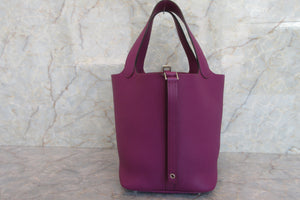 HERMES／エルメス ピコタンロックＭＭ トリヨンクレマンス アネモネ D刻印 ハンドバッグ 700060219