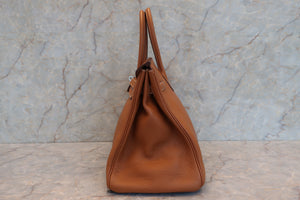 HERMES／エルメス バーキン35 トリヨンクレマンス ゴールド □I刻印 ハンドバッグ 700070060