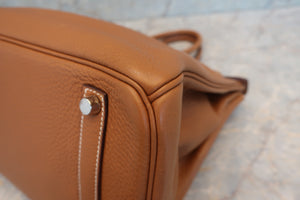 HERMES／エルメス バーキン35 トリヨンクレマンス ゴールド □I刻印 ハンドバッグ 700070060
