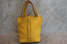 Load image into Gallery viewer, HERMES PICOTIN LOCK MM Clemence leather Jaune de naples D Engraving Hand bag 700120056
