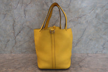 Load image into Gallery viewer, HERMES PICOTIN LOCK MM Clemence leather Jaune de naples D Engraving Hand bag 700120056
