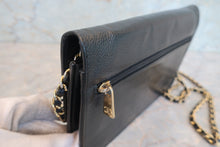 画像をギャラリービューアに読み込む, CHANEL/シャネル ココマークチェーンウォレット キャビアスキン ブラック/ゴールド金具 ショルダーバッグ 800010110
