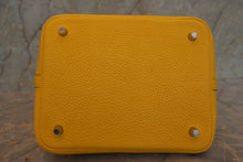Load image into Gallery viewer, HERMES PICOTIN LOCK MM Clemence leather Jaune de naples D Engraving Hand bag 700120056
