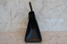 画像をギャラリービューアに読み込む, HERMES／エルメス ケリー28 ボックスカーフ ブラック 〇Z刻印 ショルダーバッグ 700030286
