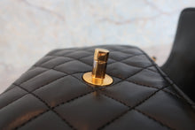 将图片加载到图库查看器，CHANEL/香奈儿 迷你CF 链条包 羊皮 Black/Gold hadware(黑色/金色金属) 肩背包 800070049
