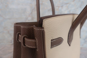 HERMES BIRKIN30 Personal order Clemence leather Parchemin/Etoupe gray □N Engraving Hand bag 700050246