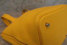Load image into Gallery viewer, HERMES PICOTIN LOCK MM Clemence leather Jaune de naples D Engraving Hand bag 700120056
