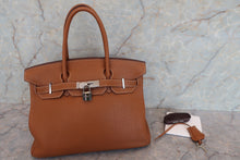 画像をギャラリービューアに読み込む, HERMES／エルメス バーキン30 トゴ ゴールド □M刻印 ハンドバッグ 700080123
