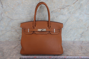 HERMES／エルメス バーキン30 トゴ ゴールド □M刻印 ハンドバッグ 700080123