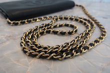 画像をギャラリービューアに読み込む, CHANEL/シャネル ココマークチェーンウォレット キャビアスキン ブラック/ゴールド金具 ショルダーバッグ 800010110
