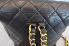 Load image into Gallery viewer, CHANEL Matelasse chain back pack Lambskin Black/Gold hadware Back pack 600090197
