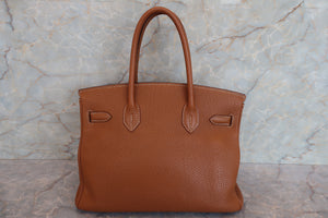HERMES／エルメス バーキン30 トゴ ゴールド □M刻印 ハンドバッグ 700080123