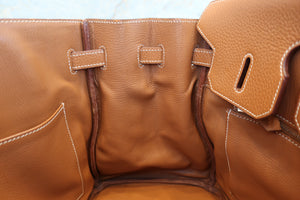 HERMES／エルメス バーキン35 トリヨンクレマンス ゴールド □I刻印 ハンドバッグ 700070060