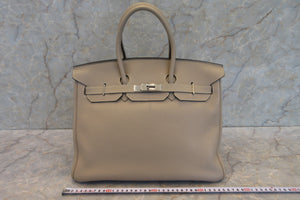 HERMES／エルメス バーキン35 トゴ トゥルティエールグレー □N刻印 ハンドバッグ 700040039