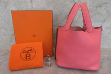 Load image into Gallery viewer, HERMES PICOTIN LOCK PM Clemence leather Rose azalee A Engraving Hand bag 700020060
