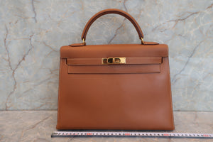 HERMES／エルメス ケリー32 クシュベル ゴールド □A刻印 ハンドバッグ 700070057