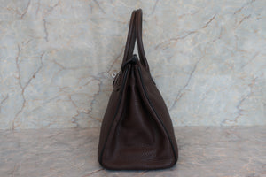 HERMES BIRKIN 30 Bi-color Togo leather Chocolat/Black □I Engraving Hand bag 700050201