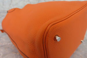 HERMES／エルメス ピコタンロックＭＭ トリヨンクレマンス オレンジ □N刻印 ハンドバッグ 700060140
