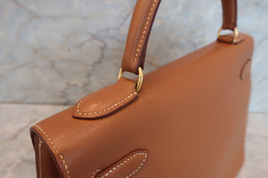 HERMES／エルメス ケリー32 クシュベル ゴールド □A刻印 ハンドバッグ 700070057