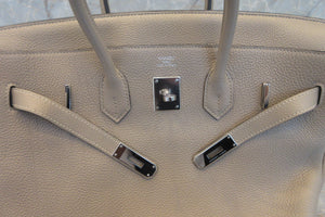 HERMES／エルメス バーキン35 トゴ トゥルティエールグレー □N刻印 ハンドバッグ 700040039