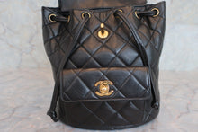 Load image into Gallery viewer, CHANEL Matelasse chain back pack Lambskin Black/Gold hadware Back pack 600090197
