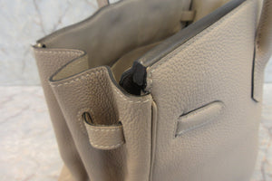 HERMES／エルメス バーキン35 トゴ トゥルティエールグレー □N刻印 ハンドバッグ 700040039