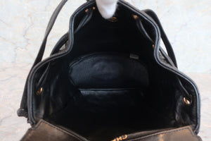 CHANEL Matelasse chain back pack Lambskin Black/Gold hadware Back pack 600090197