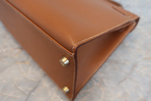 HERMES／エルメス ケリー32 クシュベル ゴールド □A刻印 ハンドバッグ 700070057