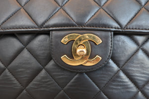 CHANEL/シャネル 中マトラッセシングルフラップチェーンショルダーバッグ ラムスキン ブラック/ゴールド金具 ショルダーバッグ 600080168