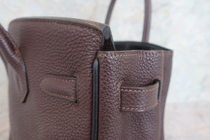HERMES BIRKIN 30 Bi-color Togo leather Chocolat/Black □I Engraving Hand bag 700050201