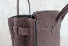 Load image into Gallery viewer, HERMES BIRKIN 30 Bi-color Togo leather Chocolat/Black □I Engraving Hand bag 700050201
