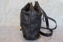 画像をギャラリービューアに読み込む, CHANEL/シャネル ココマーク巾着チェーンリュック ラムスキン ブラック/ゴールド金具 リュック 700100217
