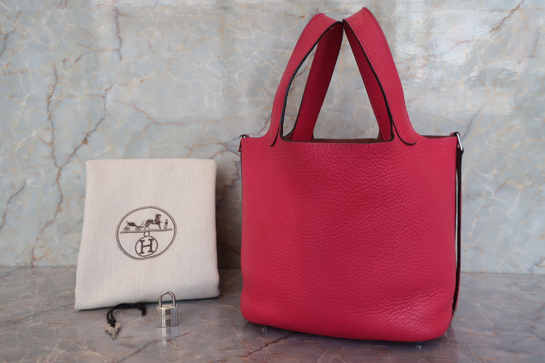 HERMES／エルメス ピコタンロックＰＭ トリヨンクレマンス ローズエクストリーム A刻印 ハンドバッグ 700090169