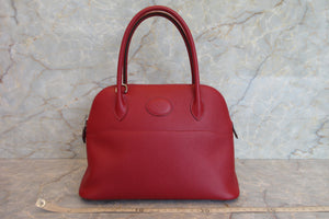 HERMES／エルメス ボリード27 ヴォーエプソン ルージュグレナ X刻印 ショルダーバッグ 700020032