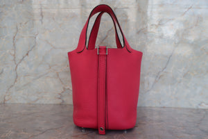 HERMES／エルメス ピコタンロックＰＭ トリヨンクレマンス ローズエクストリーム A刻印 ハンドバッグ 700090169