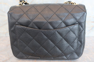 CHANEL/香奈儿 迷你CF 单盖 链条包 荔枝皮 Black/Gold hadware(黑色/金色金属) 肩背包 600080111