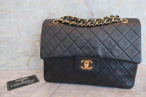 CHANEL/シャネル マトラッセＷフラップＷチェーンショルダーバッグ ラムスキン ブラック/ゴールド金具 ショルダーバッグ 600100211