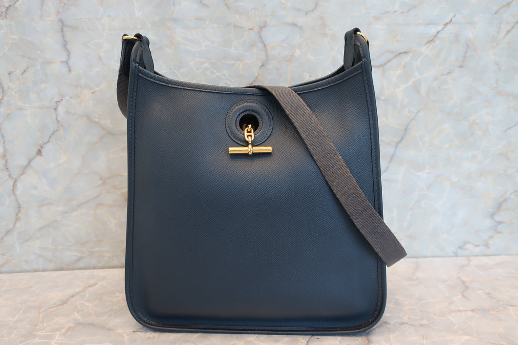 HERMES／エルメス ヴェスパPM クシュベル ネイビー □B刻印 ショルダーバッグ 700060235