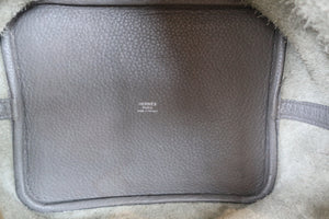 HERMES PICOTIN LOCK MM Clemence leather Etain X Engraving Hand bag 700050167